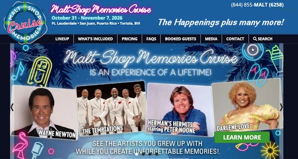 Malt Shop Memories Cruise